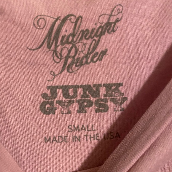 Sale! New SKIN DEEP JUNK GYPSY X Midnight rider CUT OFF TEE sz small - Picture 5 of 6